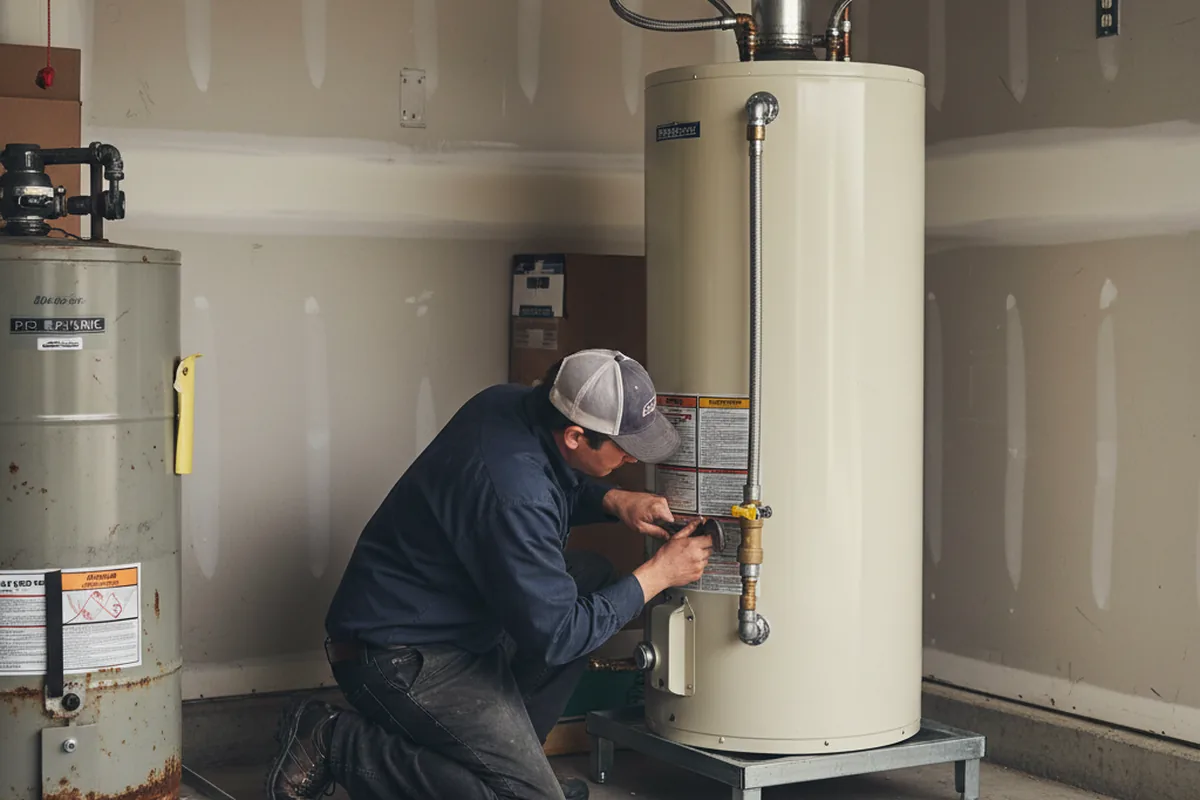 Water heater and shutoff valve replacement in Grand View